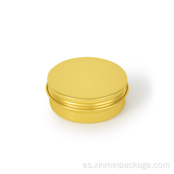 60 ml de bálsamo labial de lata redondo jarra de aluminio